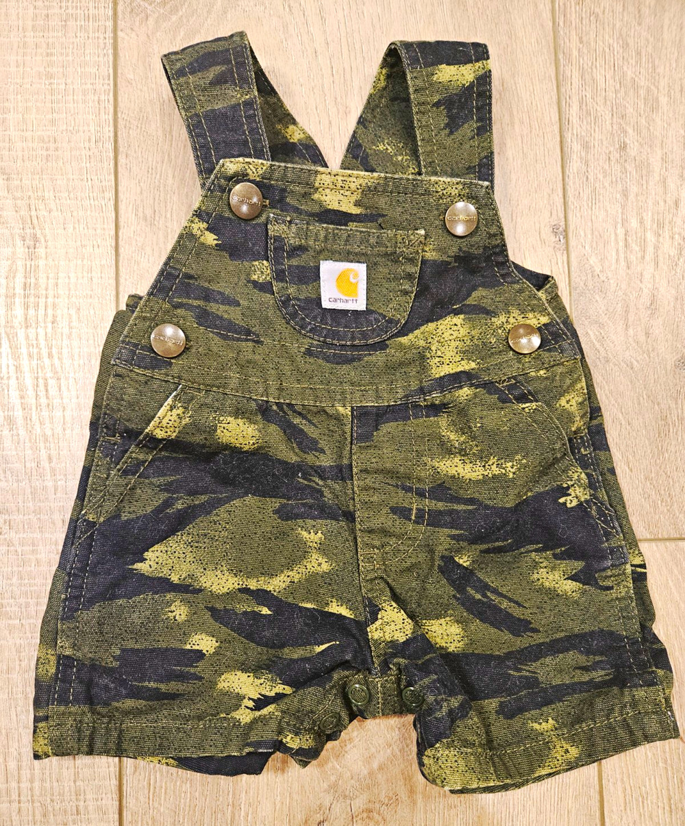 Carhartt Baby Camo Canvas Shortalls Overalls One Piece Model SD8792-B 3M